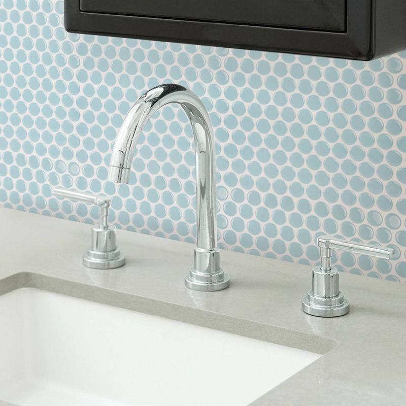 Brewster Penny Peel & Stick Backsplash Tile Paper Blue