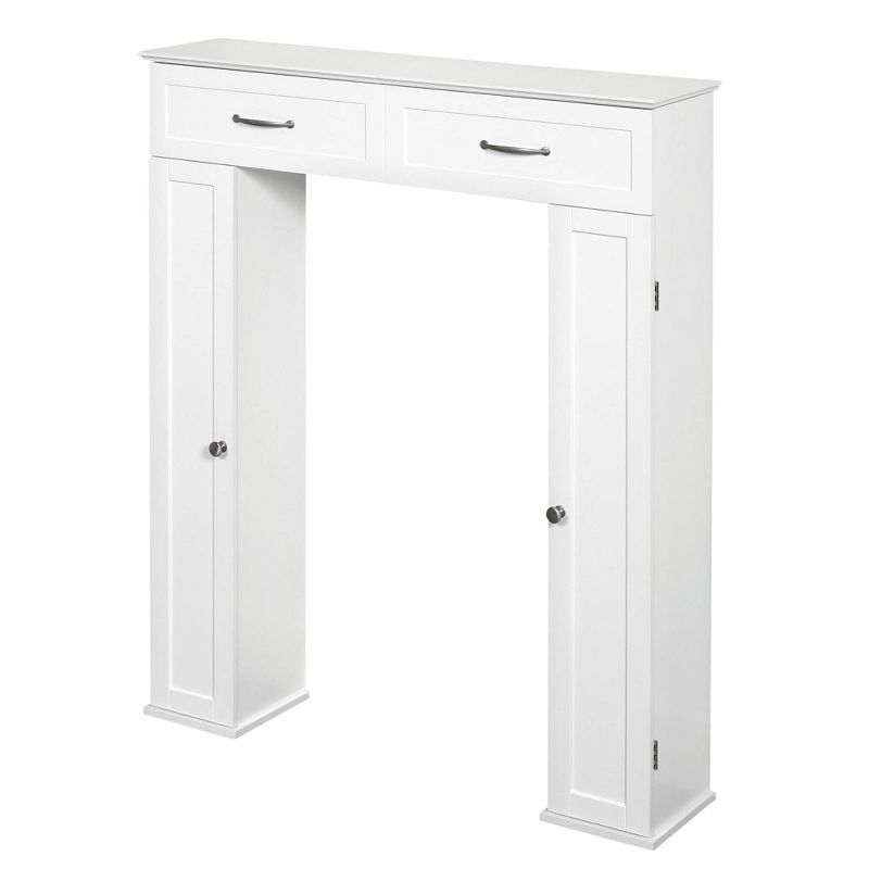 Lift Top Bath Storage Console Cabinet White - Zenna Home