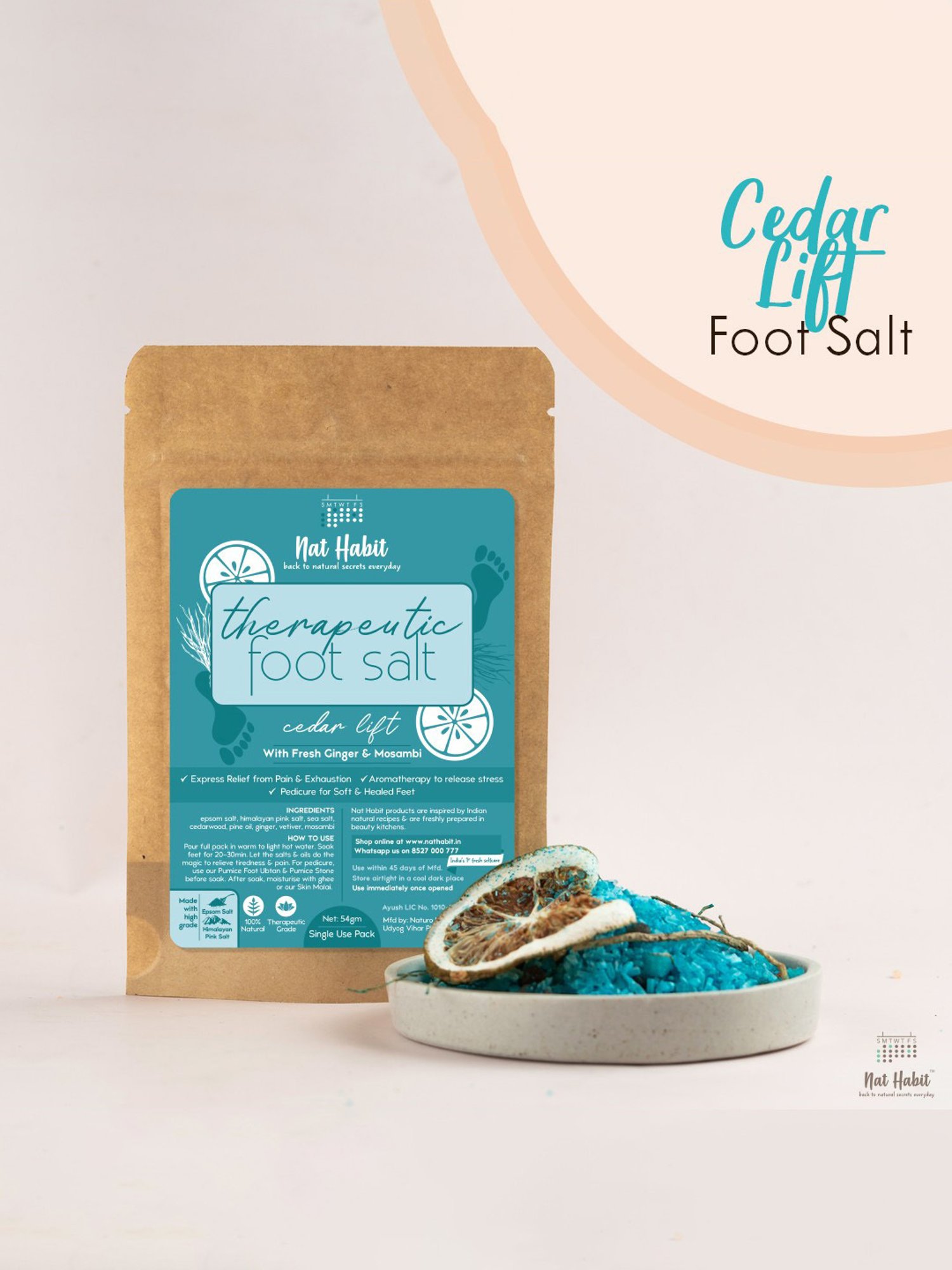 Kazarmaa Lemongrass Foot Scrub with Scrubber Tools - 200 gm