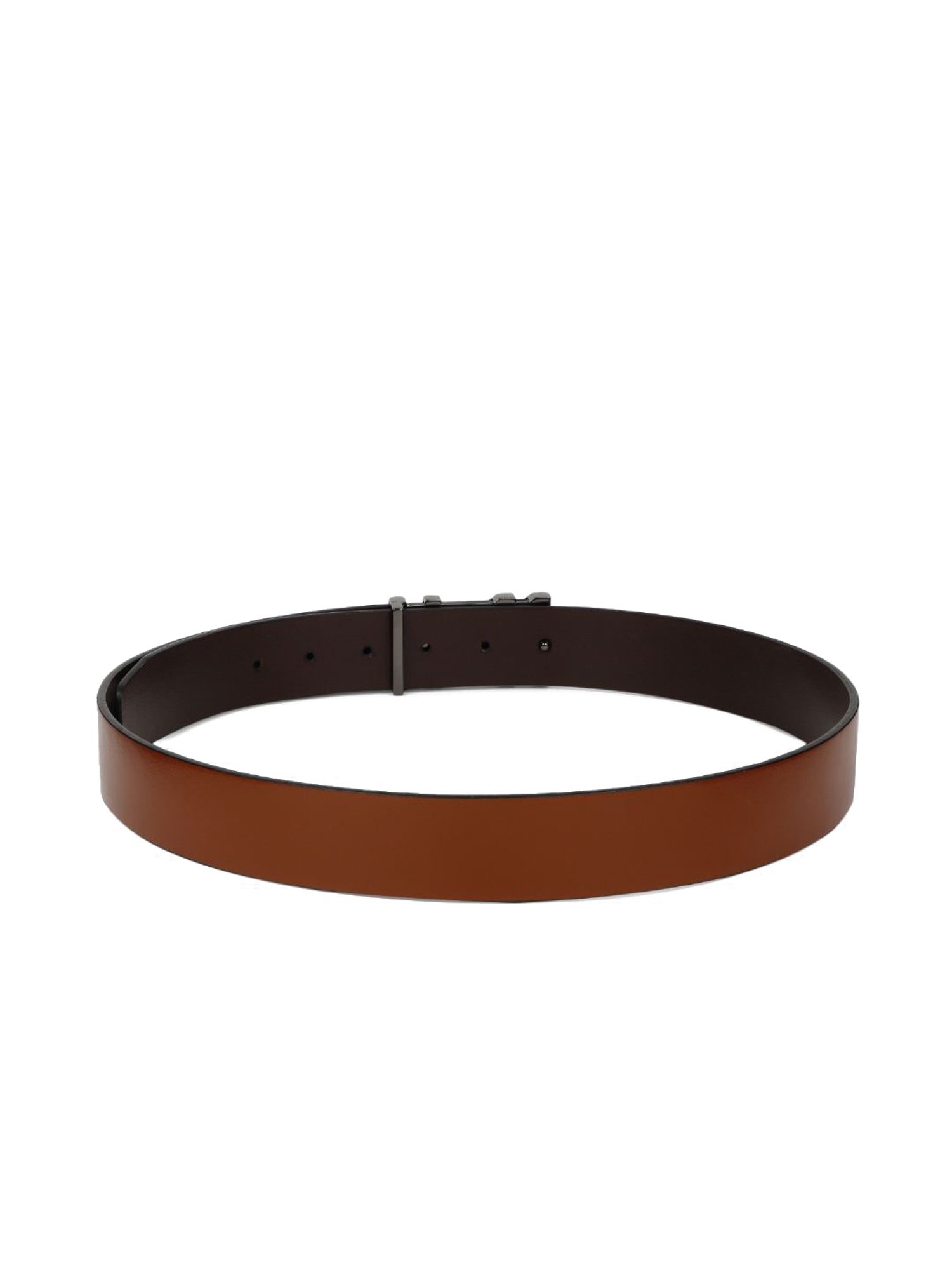Fossil Julian Black Leather Solid Waist Belt