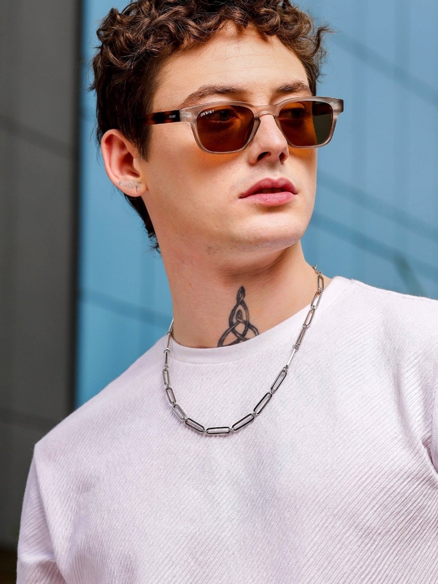 Resist Eyewear Brown Wayfarer Polarized Unisex Sunglasses