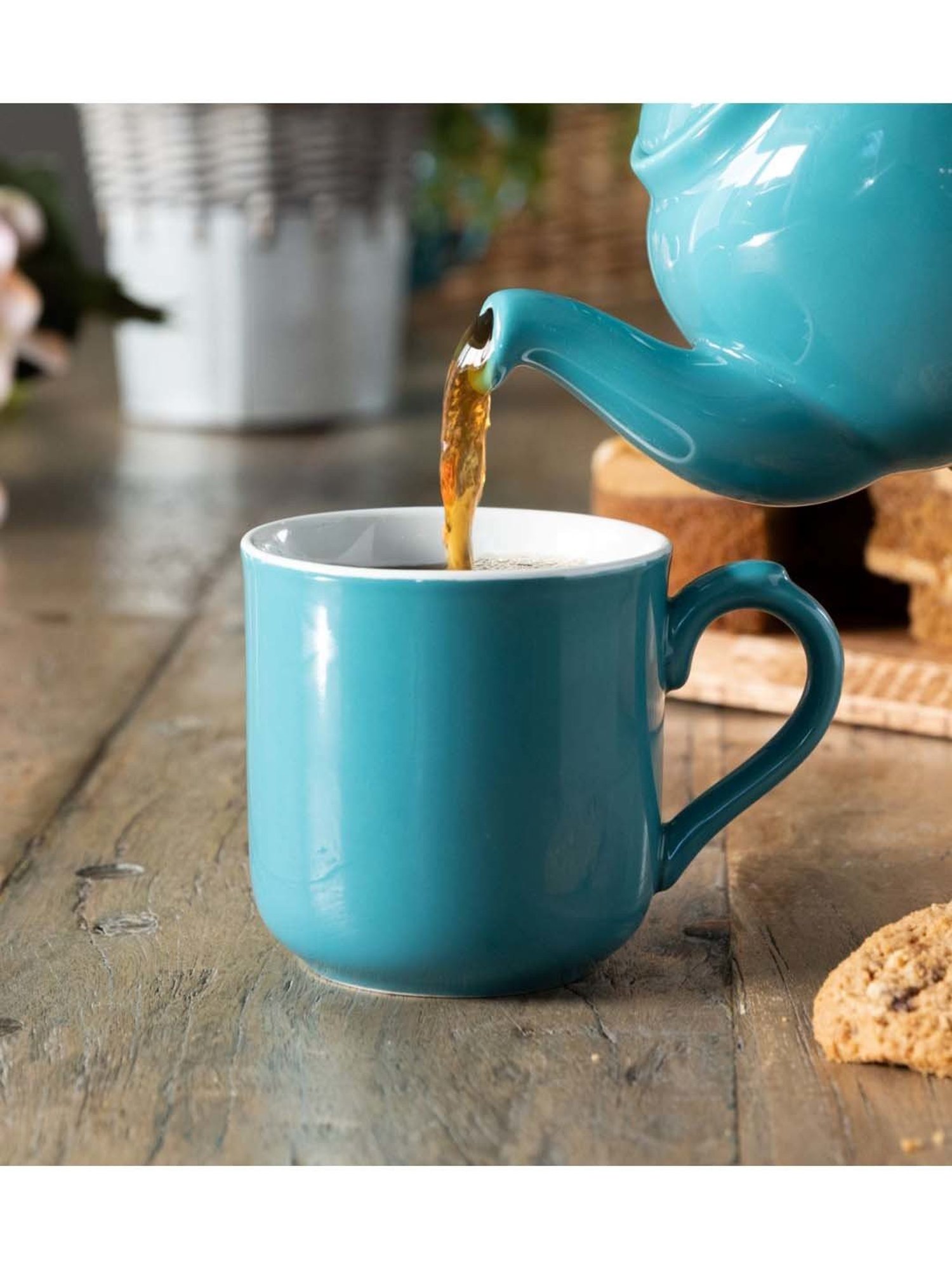 London Pottery Farmhouse Sky Blue Stoneware Tagged Mug (0.25 L)