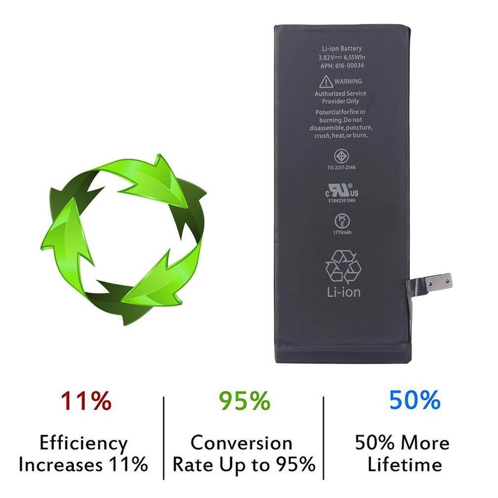 1715MAH Smart Phone Internal Replacement Battery 10pcs/set Rechargeable Li-ion Battery + Tool For iPhone 6S