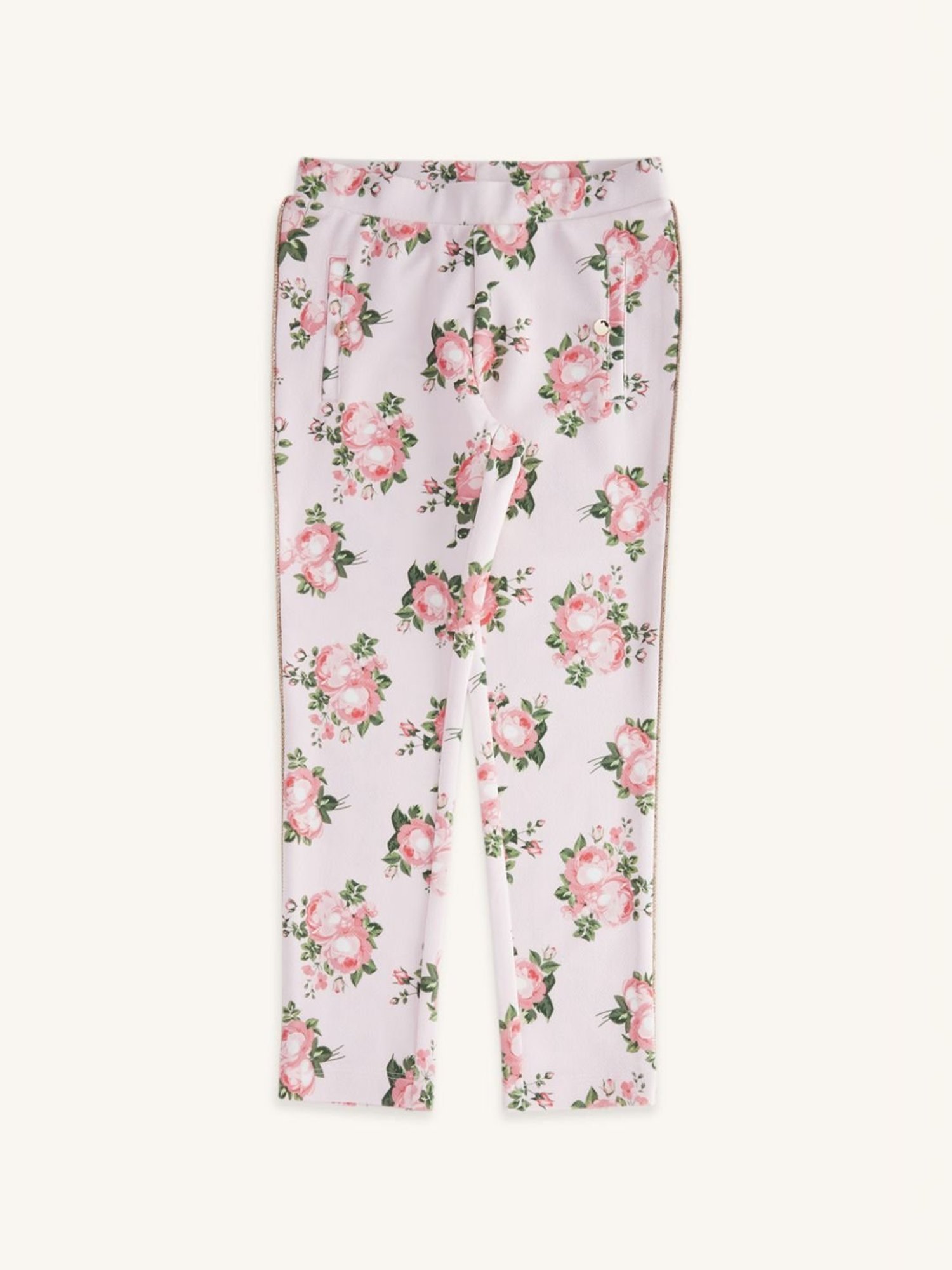 Pantaloons Junior Pink Floral Print Jeggings