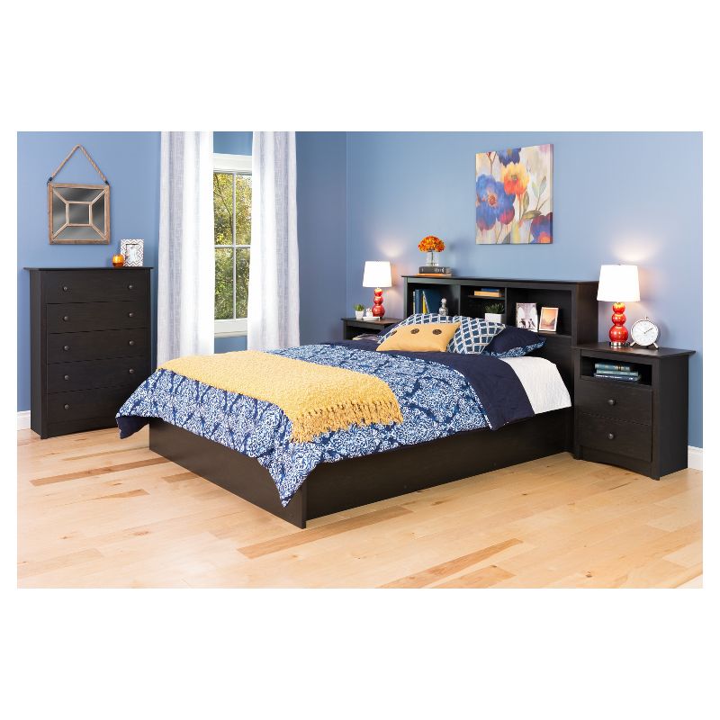 5 Drawers Riverdale Dresser Washed Black - Prepac