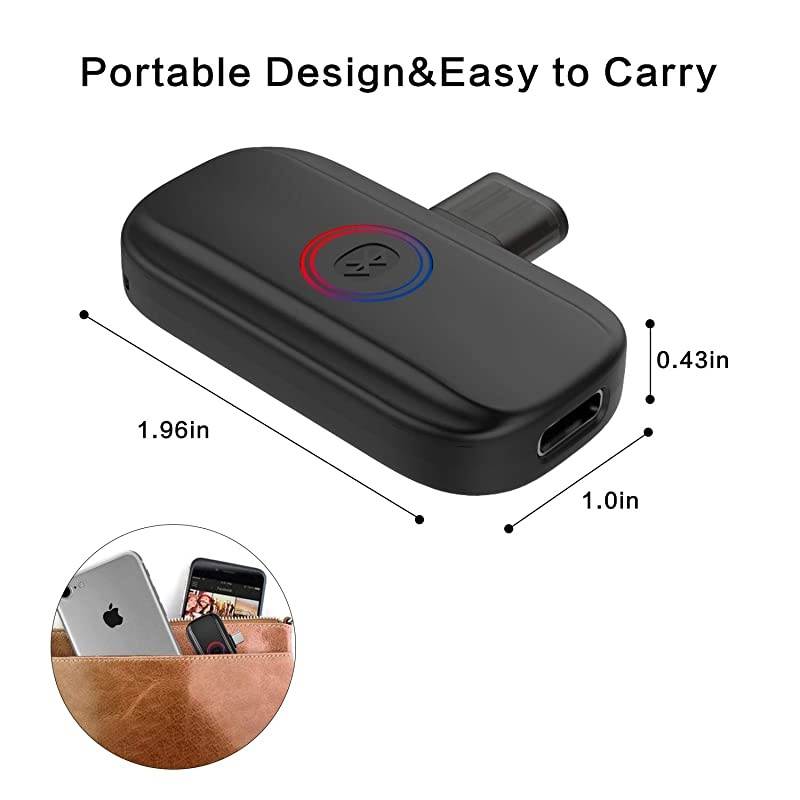 Adapter for Nintendo SwitchLite Audio Transmitter Receiver Wireless Audio Adapter Headphone Speaker Transmitter
