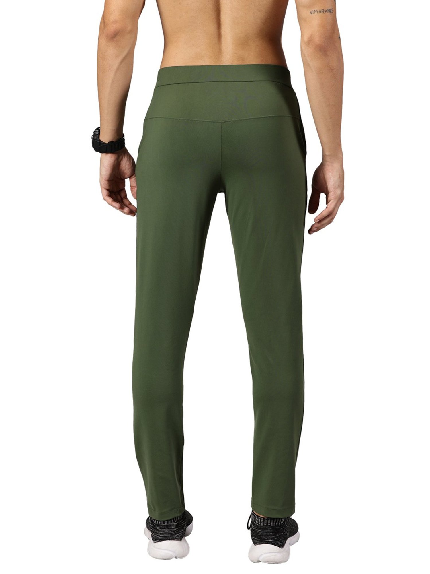 DOMIN8 Men Stretchy Slim Fit Workleisure Pants(Olive)
