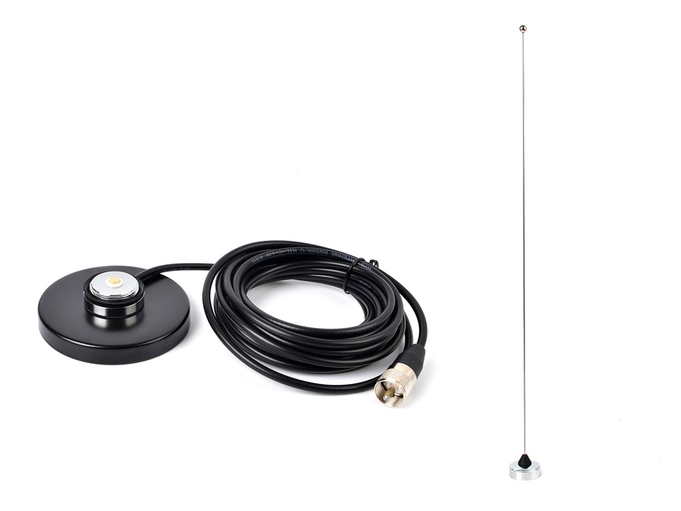 HYS NMO Mount Magnetic base 5M Cable PL259 UHF Plug With NMO VHF 136-174Mhz Antenna for Car Motorola Yaesu Kenwood Icom Mobile Radio