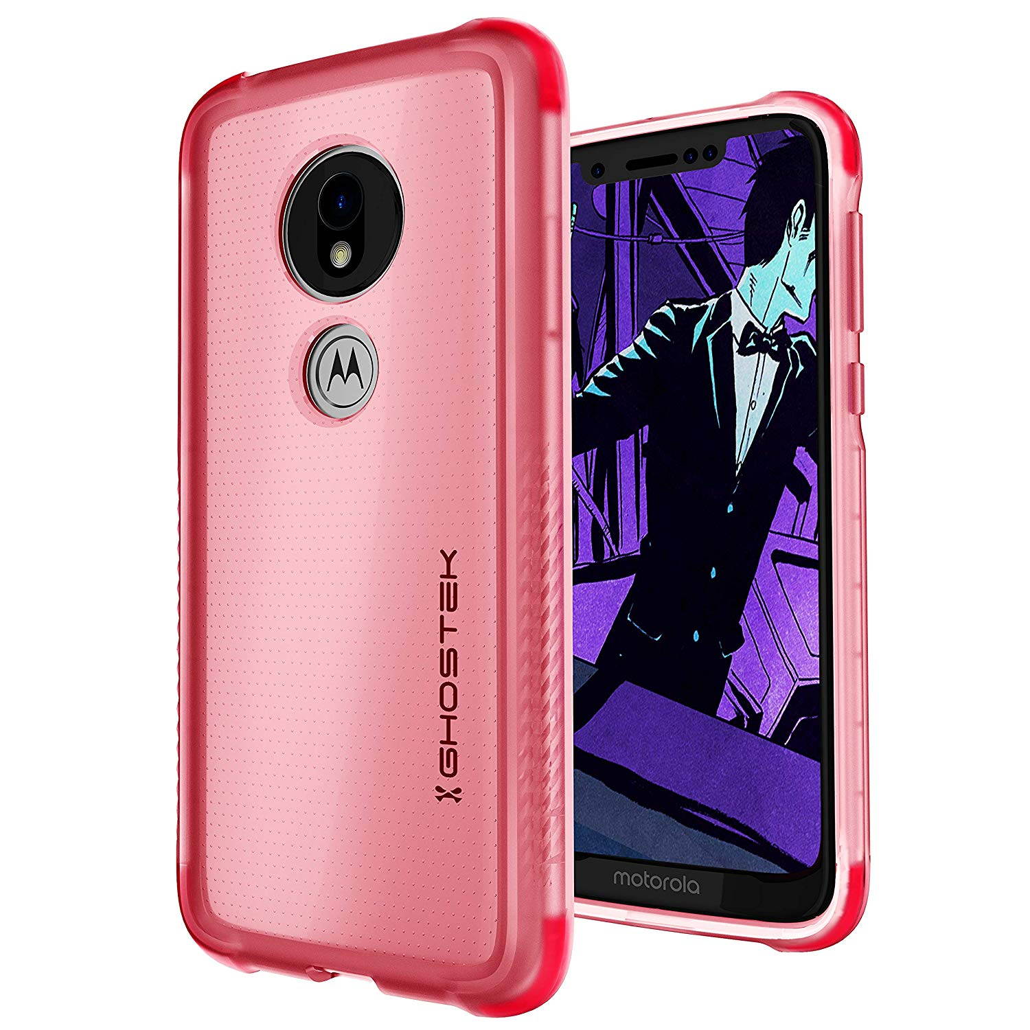Ghostek Covert Clear Moto G7 Play Case with Super Slim Military Grade Armor Design Shockproof Heavy Duty Protection Scratch Resistant Back and Non-Slip Grip 2019 Moto G7 Play (5.7 Inch) - (Clear)