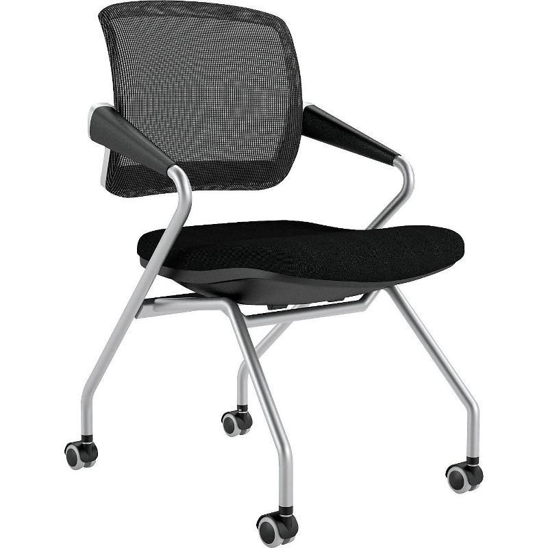 Mayline Valor'e Training Series Mid-Back Nesting Chair Mesh/Fabric Black 2/Carton TSM2BB