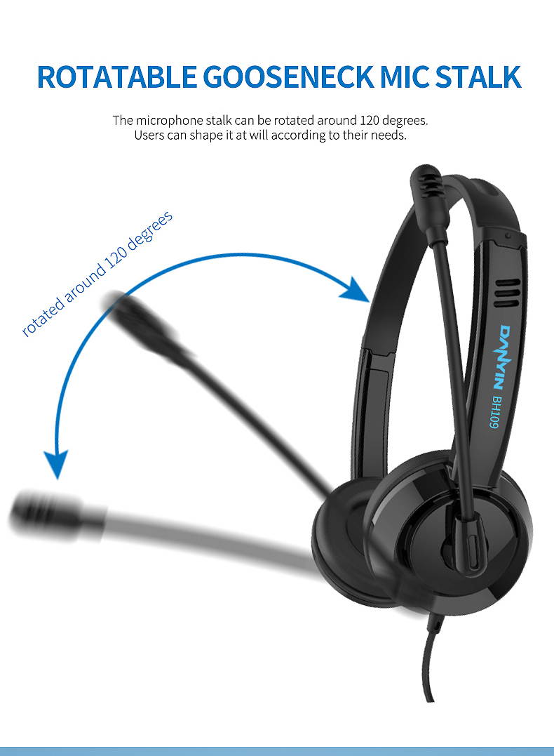 USB Headset Computer Headset with Noise Cancelling Microphone, Lightweight PC Headset Office Headphones Wired Headphones USB/3.5MM Headset for Skype Webinar Cell Phone Call Center
