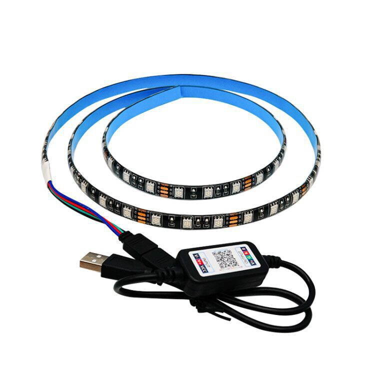 Bluetooth APP RGB 16 Million Color Smart USB LED Light Strip 3.2ft ,  Full Color Range,Flexible Mounting,for  Gaming Monitors Case Desk Decoration Accessories