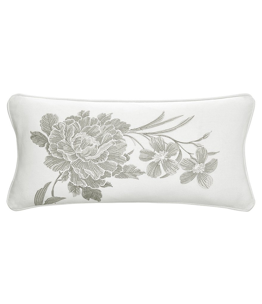 Rose Tree Julianne Embroidered Floral Breakfast Pillow