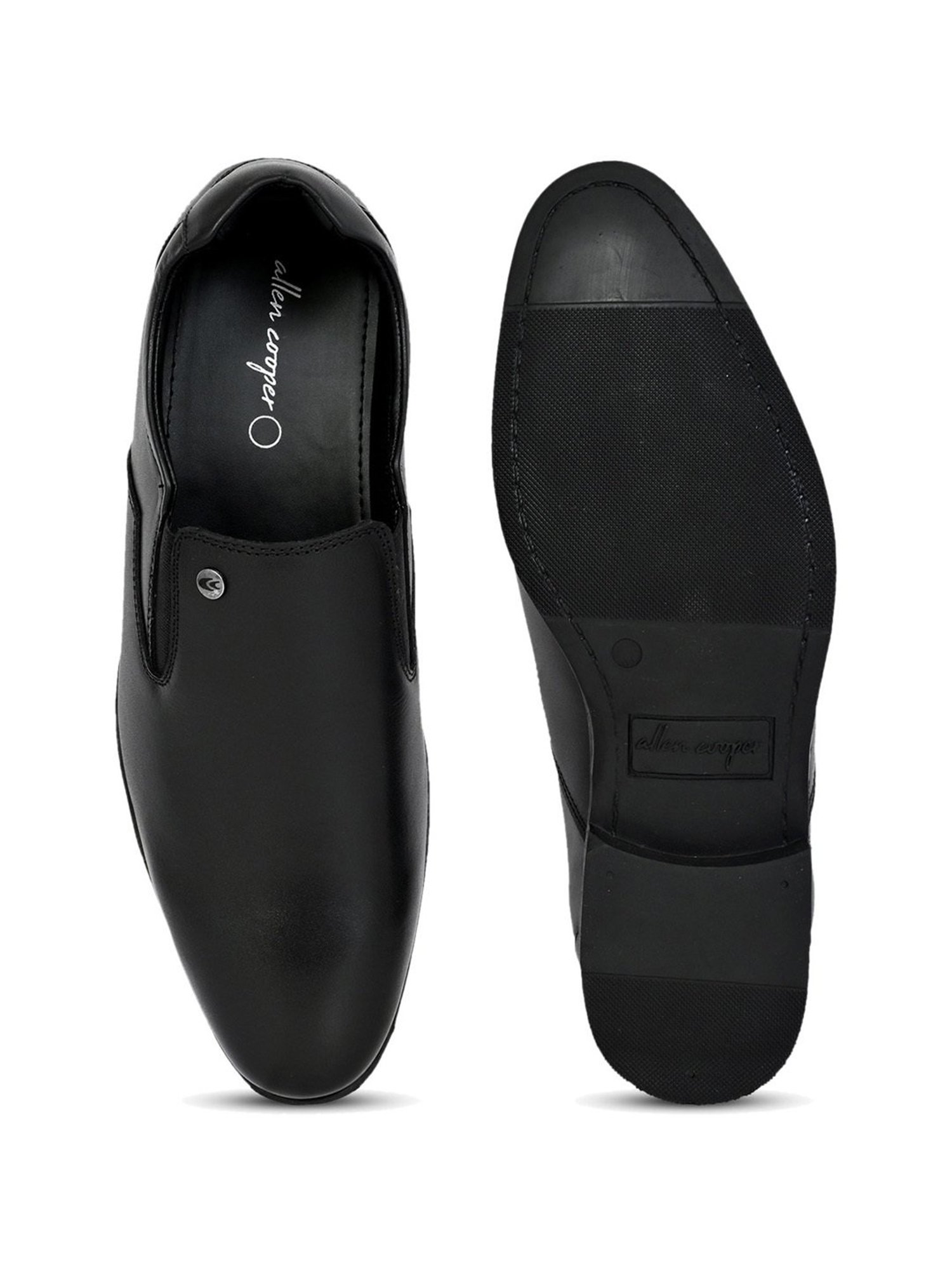 Allen cooper Men's Black Formal Loafers