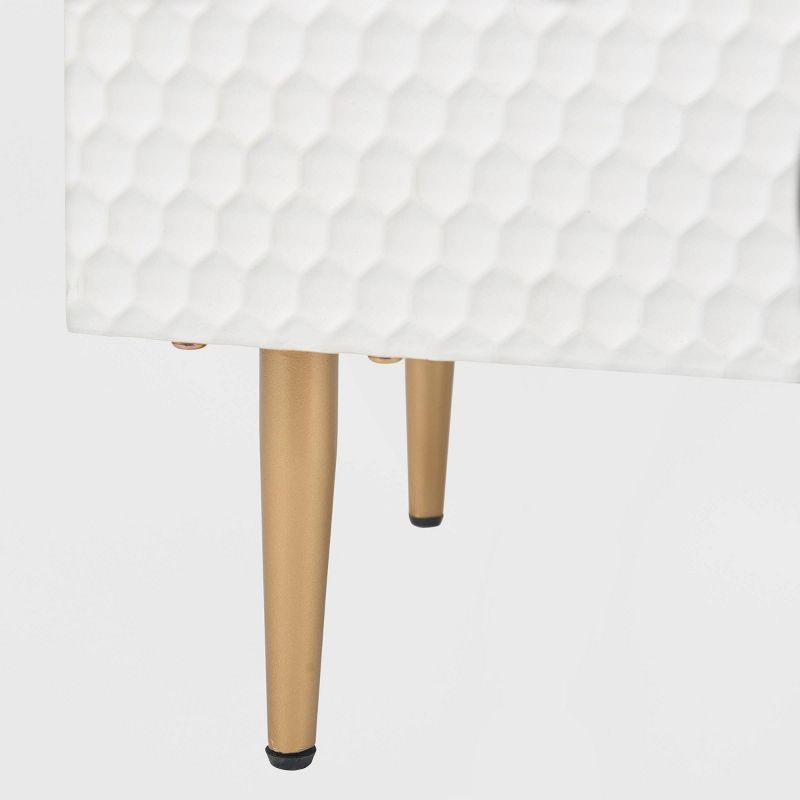 Jolie 3 Drawer Standard Dresser White - Adore Decor