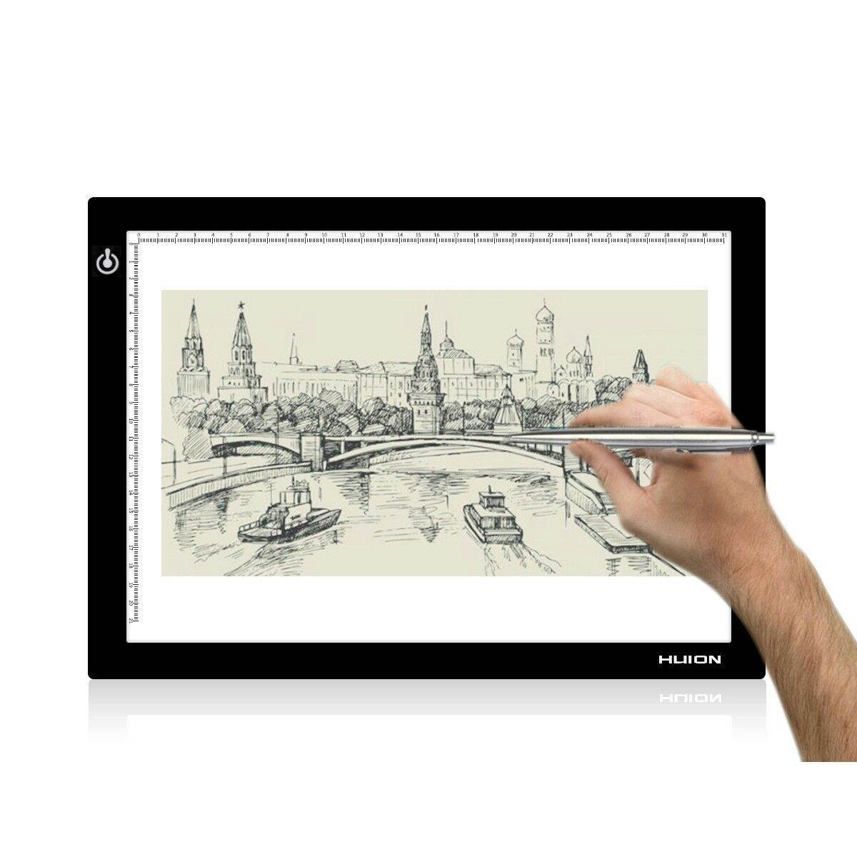 Huion A4 LED Tracing Table Adjustable Light Box Drawing Board Memory Pad L4S US