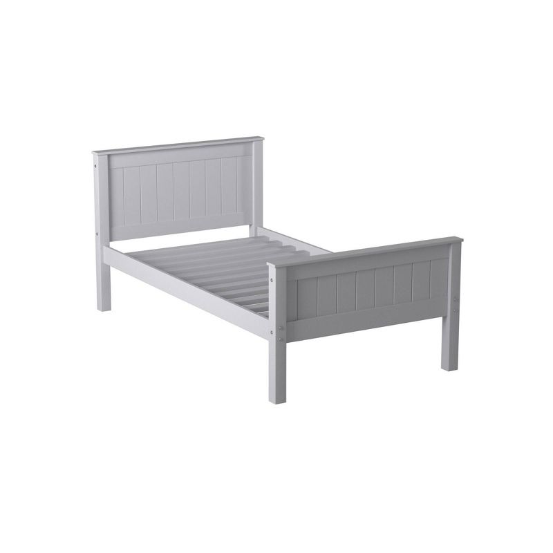 Twin Harmony Wood Platform Bed Dove Gray - Alaterre Furniture
