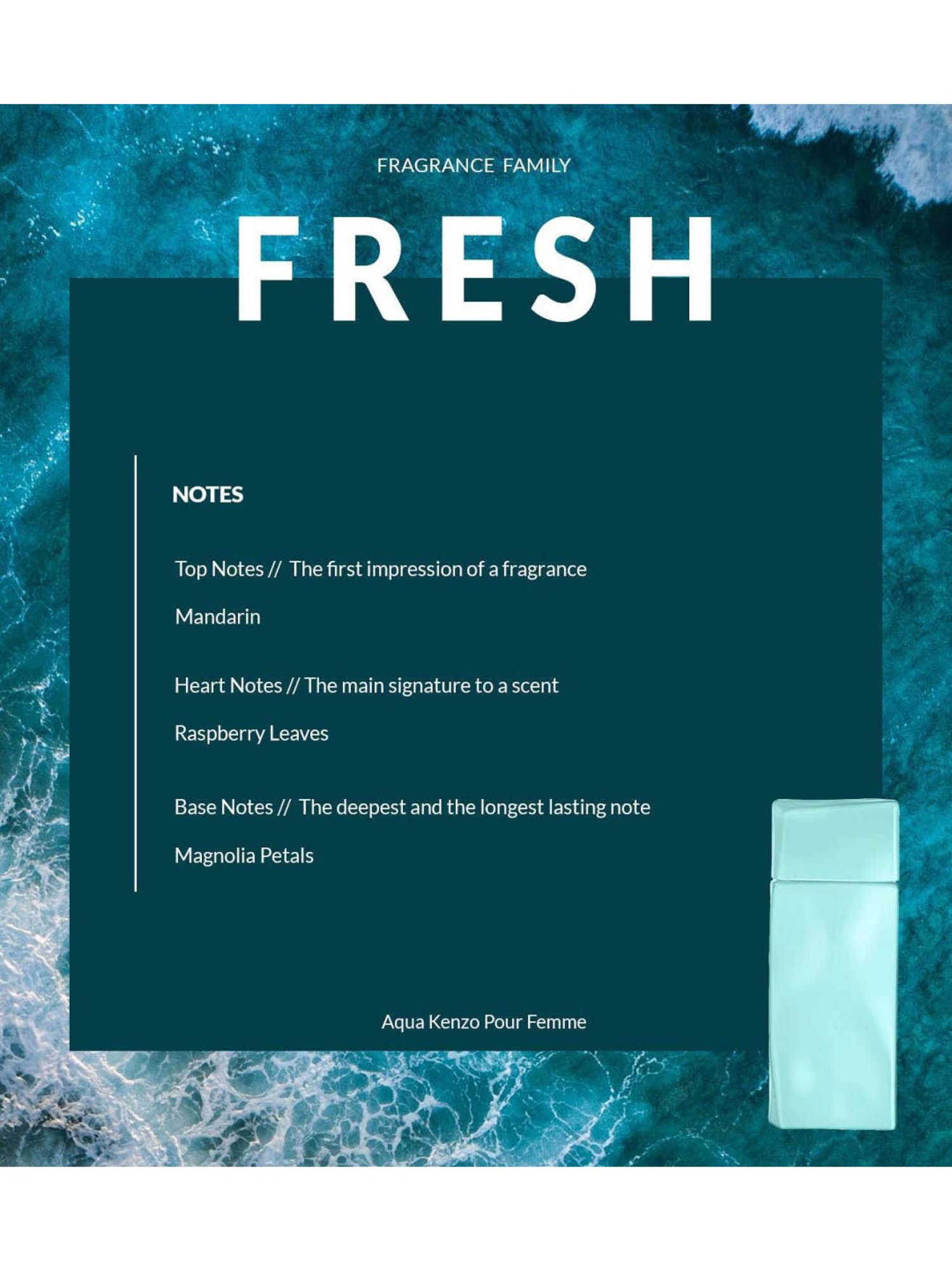 Kenzo Aqva Pour Femme Eau de Toilette 50 ml for Women (K014031)