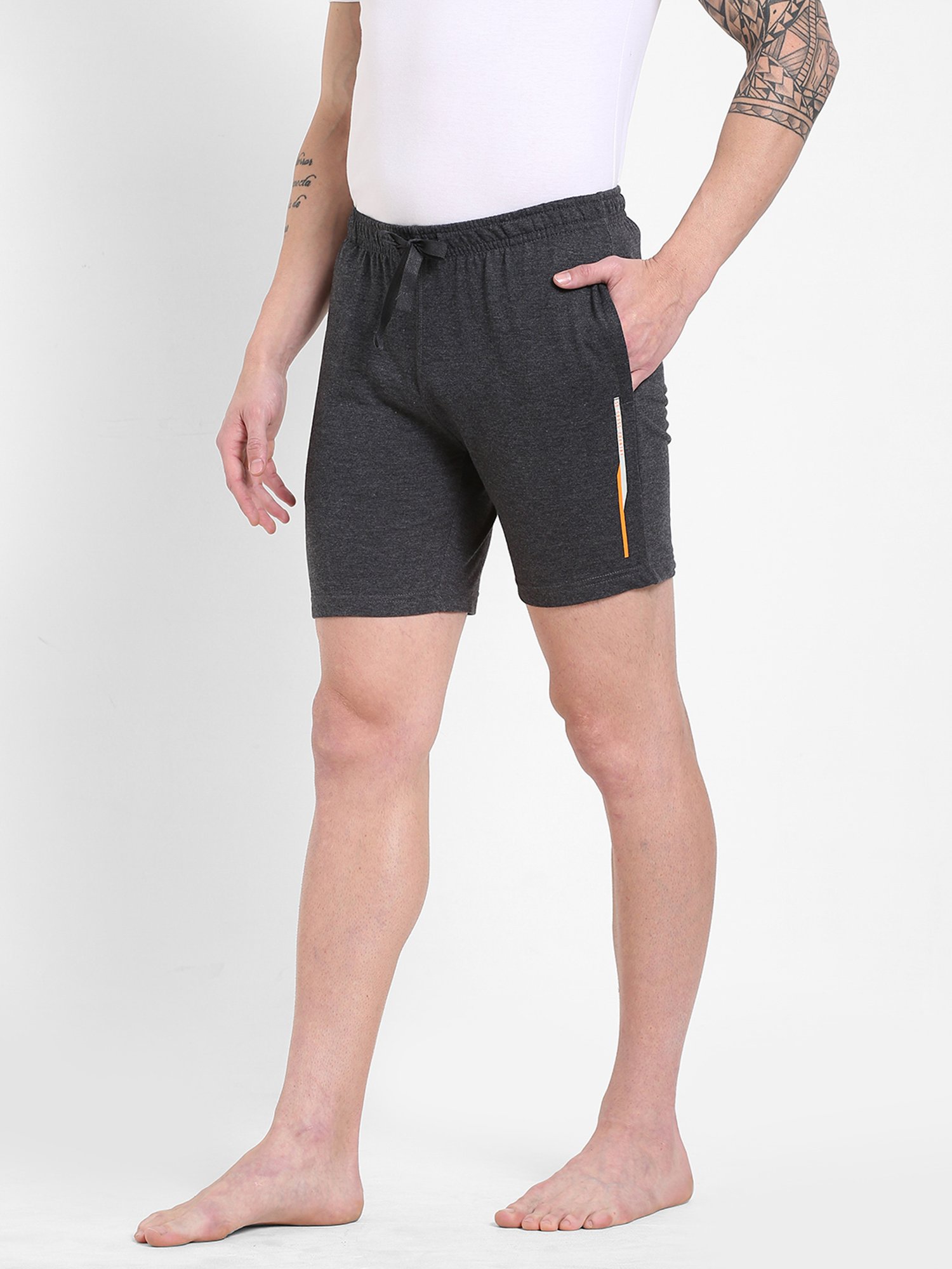 Sweet Dreams Grey Melange Regular Fit Shorts