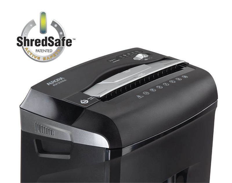Aurora JamFree AU1235XA 12-Sheet Cross-Cut Paper / Credit Card Shredder with Pull-Out Wastebasket