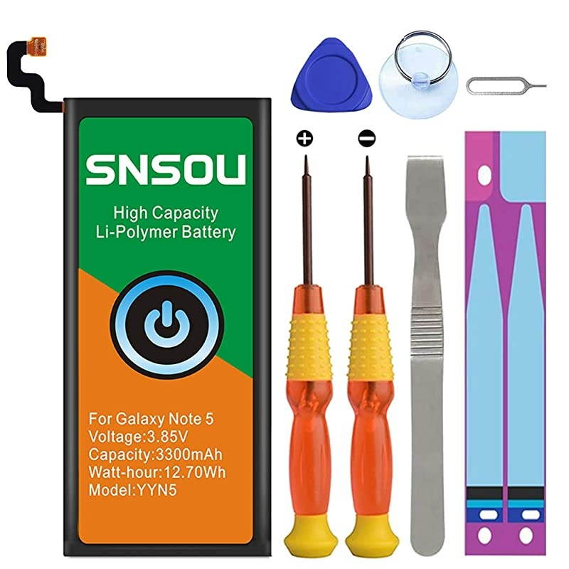 3300mAh Galaxy Note 5 Battery Replacement Kit for Samsung Galaxy Note 5 with Repair Tool Kit