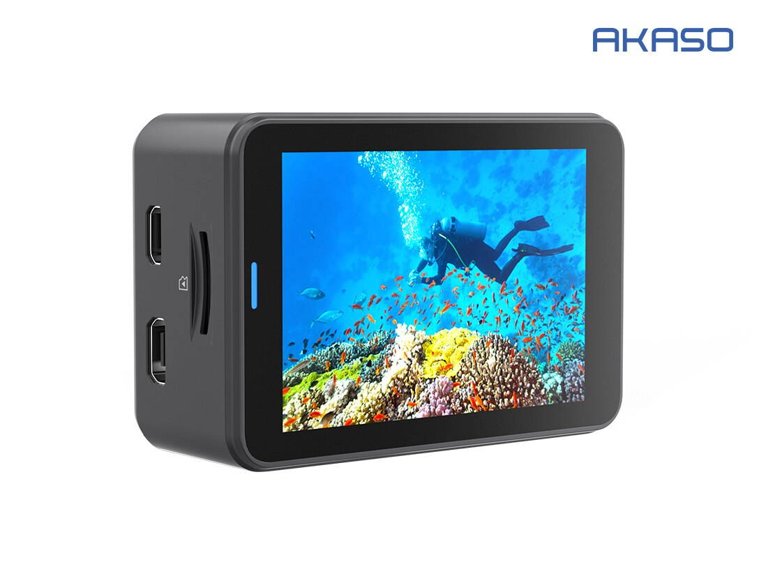 AKASO V50 Pro Leave No Trace Special Edition Action Camera Touch Screen 4K60 Waterproof Camera Features EIS and Wi-Fi Remote Control Sports Camera with 3 Batteries Wrist Strap and Accessory Kit