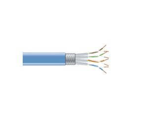 CAT6 250-MHz Shielded, Stranded BULK Cable (SSTP, PIMF), Blue, 1000-ft