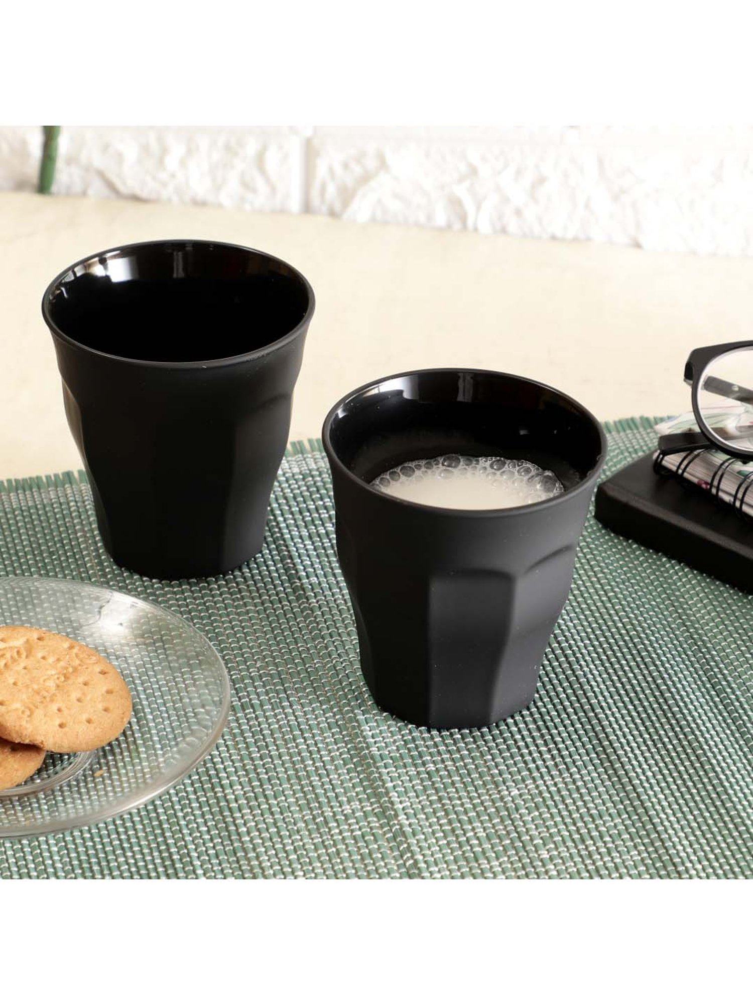 Duralex 'Picardie' Black Glass 24 cm Tumbler (0.25 L) - Set of 6