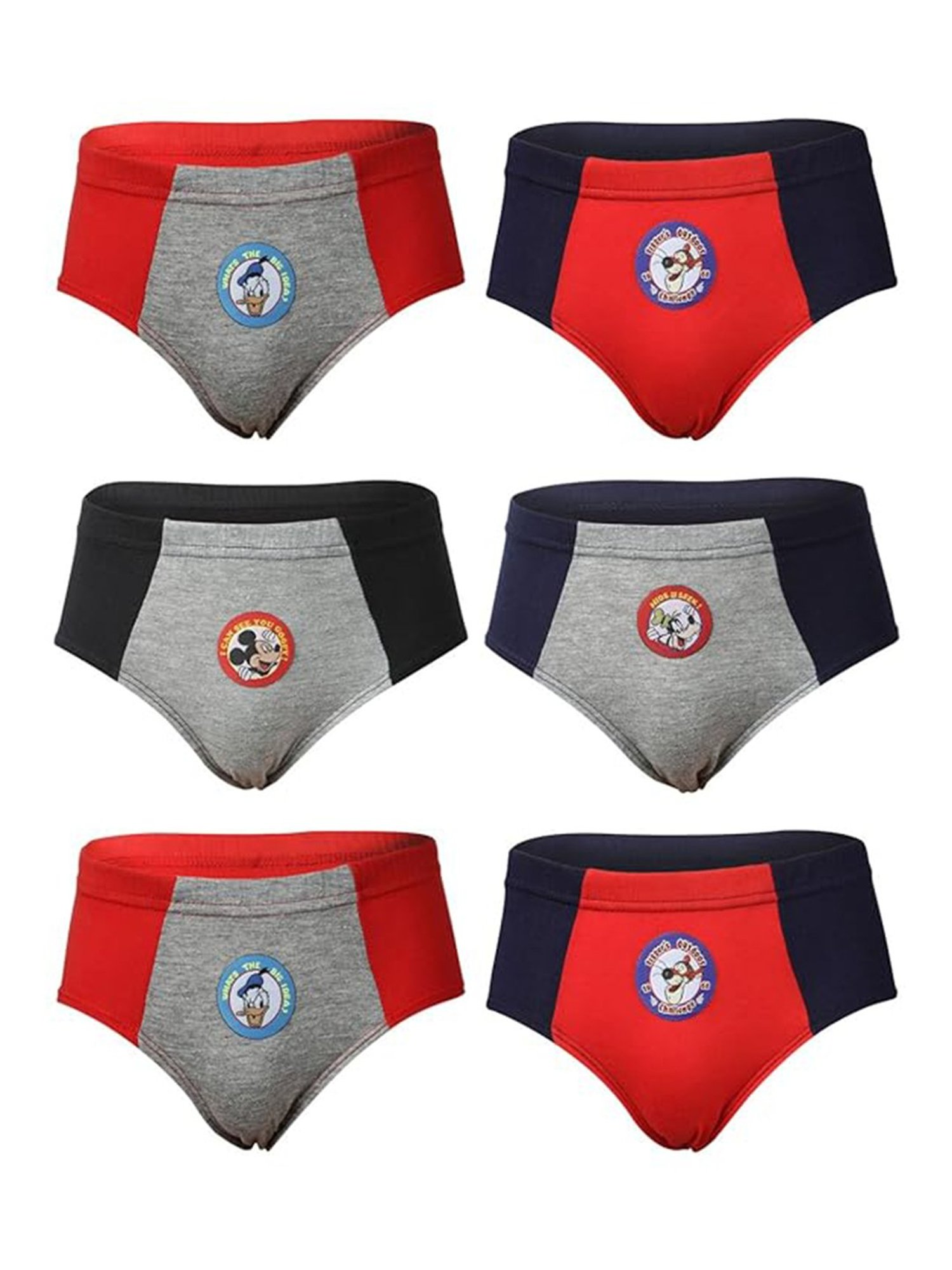 Bodycare Kids Multicolor Printed Briefs (Pack Of 6)