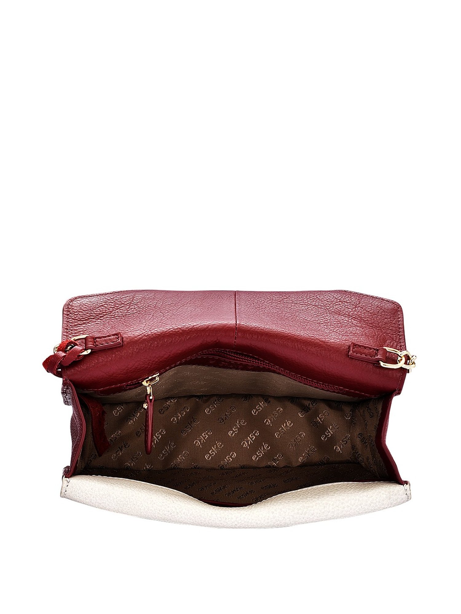 Eske Lydia Wine & Vanilla Solid Medium Sling Handbag