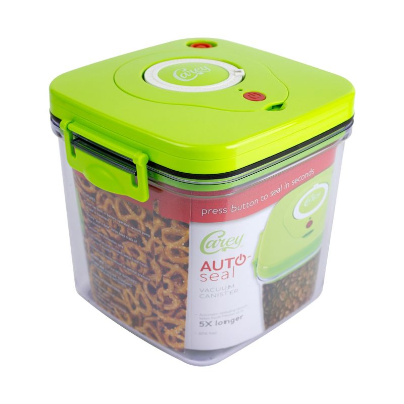 Chard Carey VCA-86 Home Kitchen Battery Operated Vacuum Pump Lid Canister Medium Size Food Storage, Green