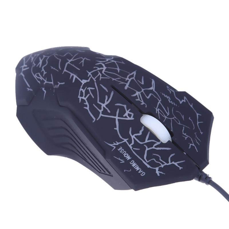Professional Wired Computer Mouse Gamer Mice USB Port 3 Keys 2500DPI Optical Colorful Backlight Home Office PC Gaming Mouse