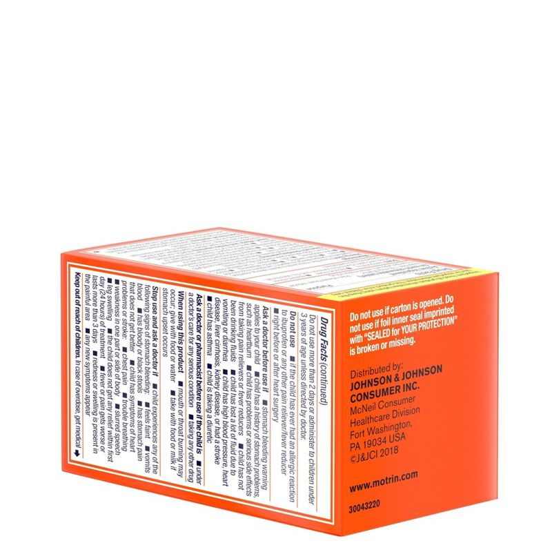 Children's Motrin Pain Reliever and Fever Reducer Ibuprofen (NSAID) ChewableTablets - Grape Flavor - 24ct