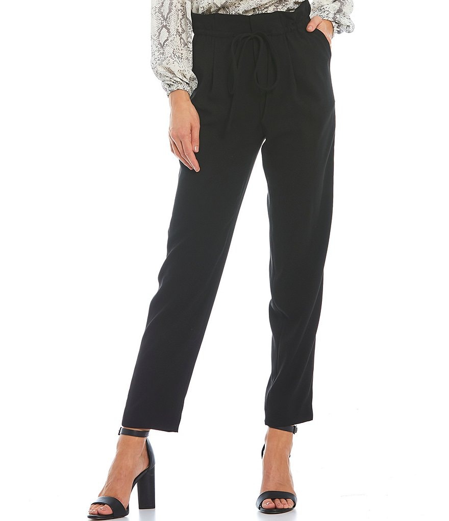Gianni Bini Full Length High Rise Waist Tie Detail Pants