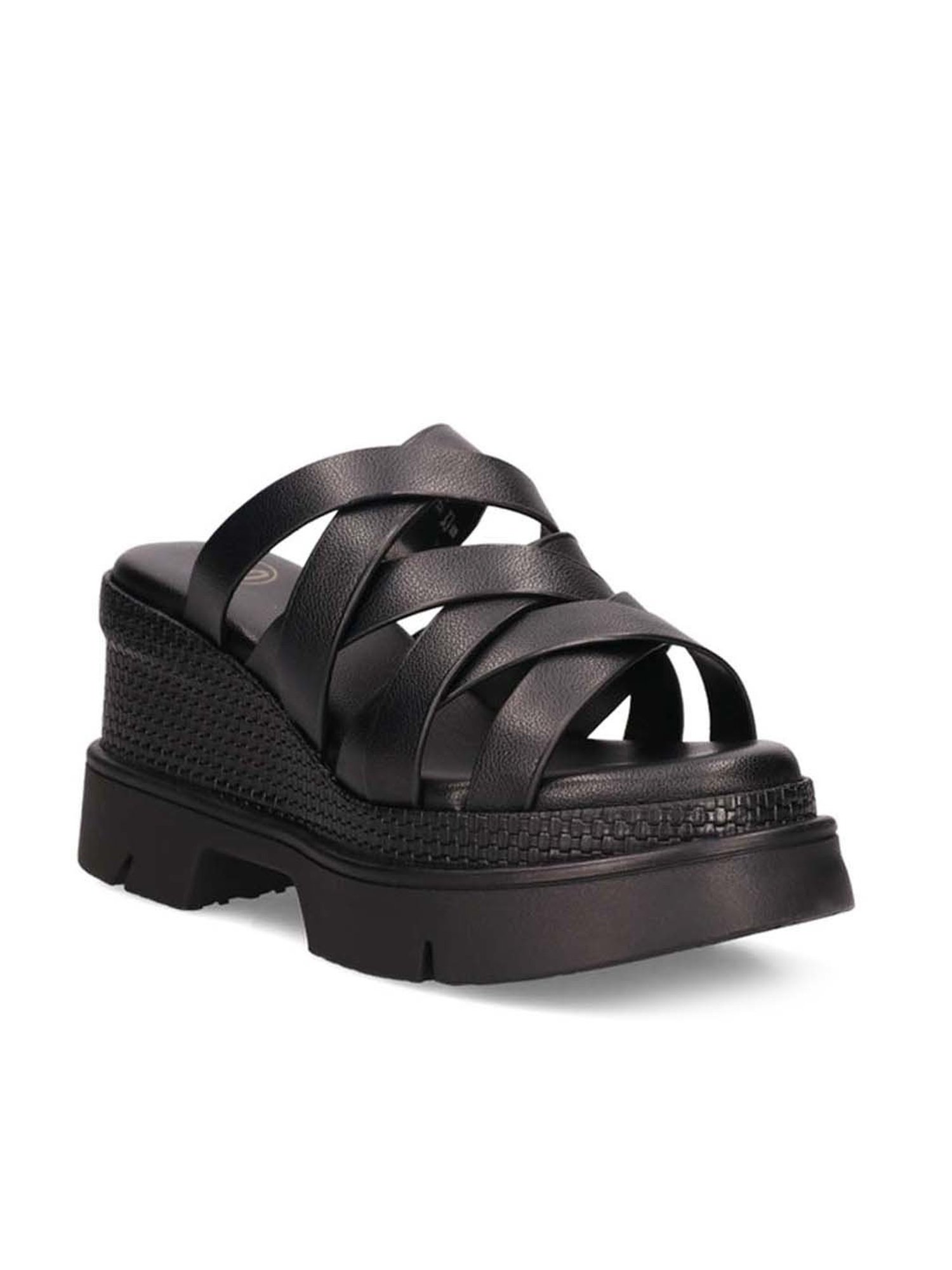 BAGATT Women's Trish Black Casual Sandals