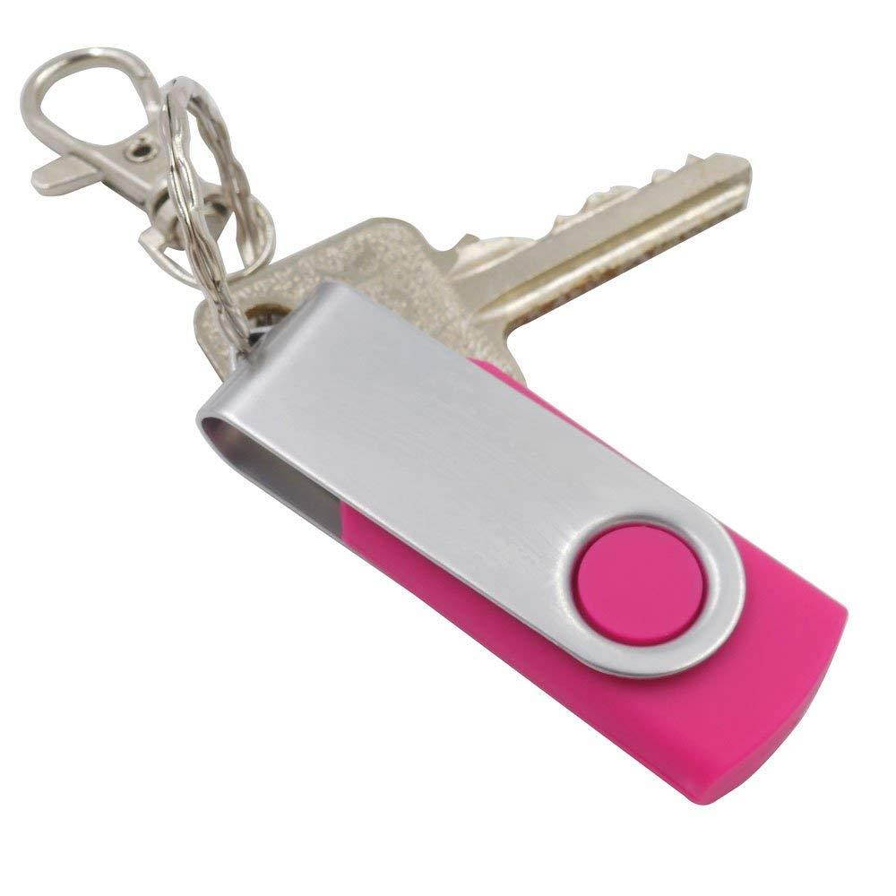 Swivel USB Flash Drives (8GB, Red Rose)