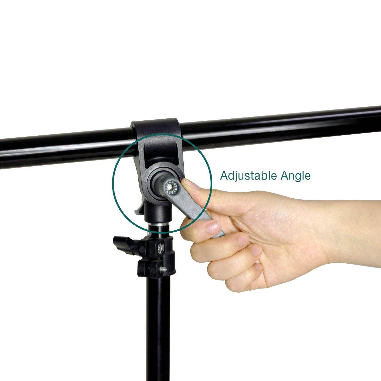 LimoStudio Photo Video Studio Boom Stand Kit with Light Stand Tripod, Adjustable Boom Arm Bar for Reflector Holder, and Black Heavy Duty Saddlebag Sand Bag with 18 lb Capacity, AGG2737