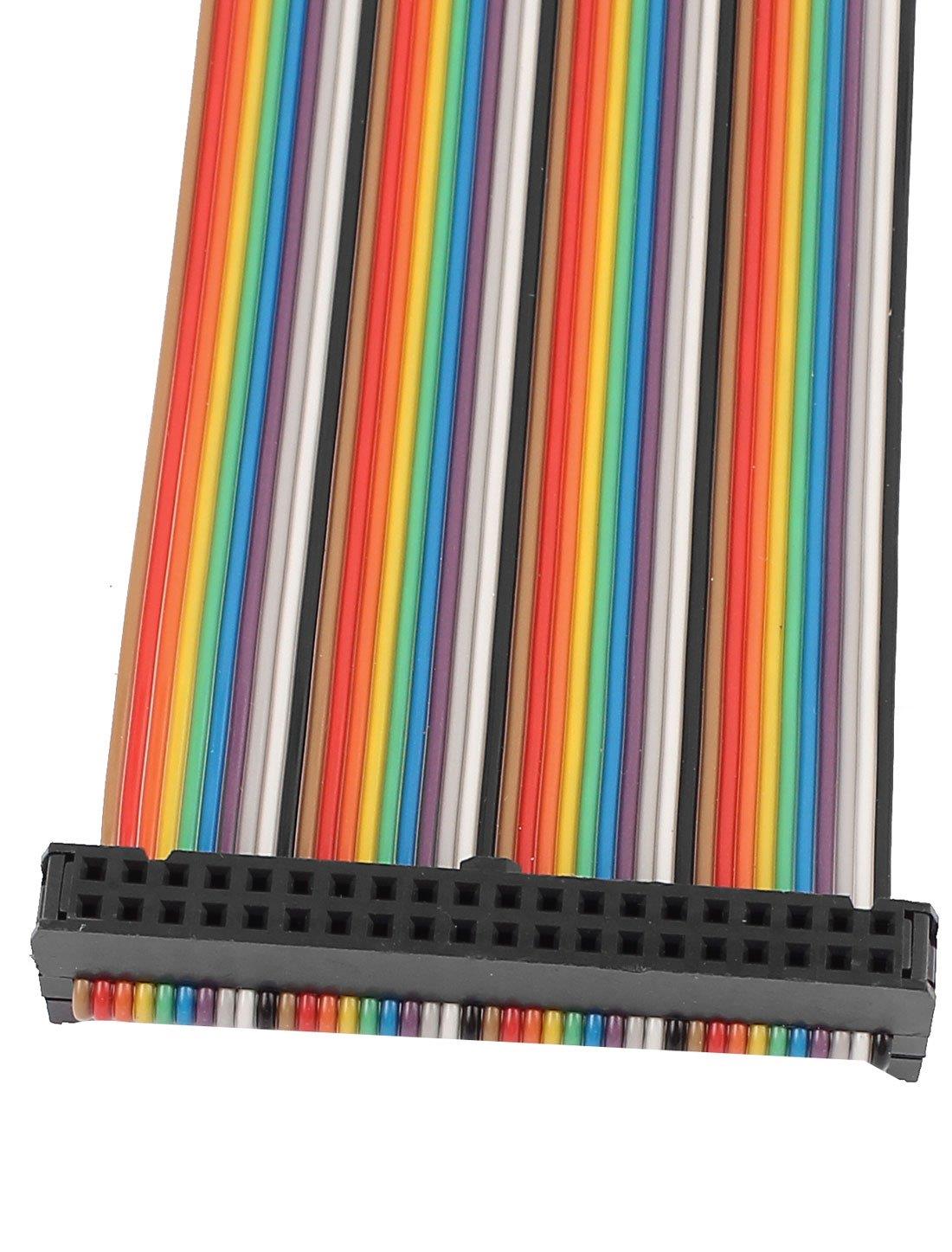 Uxcell a15040700ux0328 40 Pin 40 Way F/F Connector IDC Flat Rainbow Ribbo