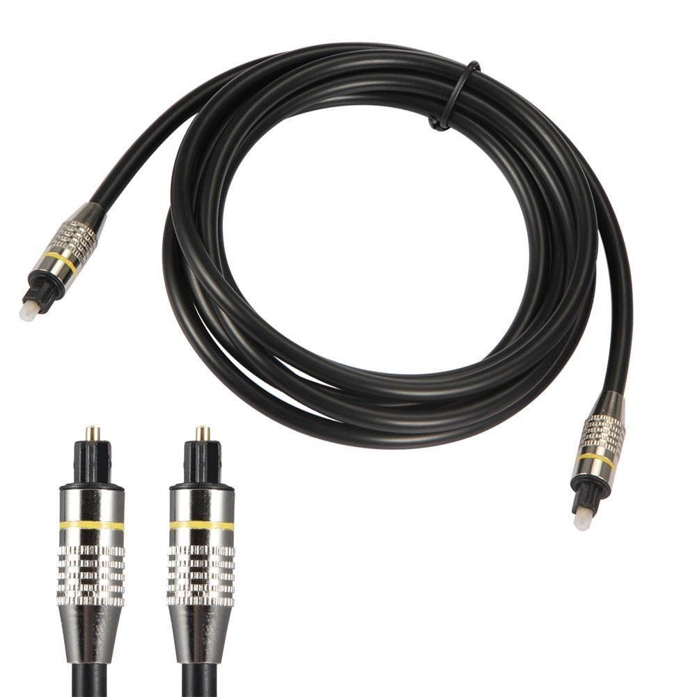 Optical Digital Audio Cable Home Theater Fiber Optic Toslink Male to Male Cable Nickel plated by Cable Empire (10 Feet)