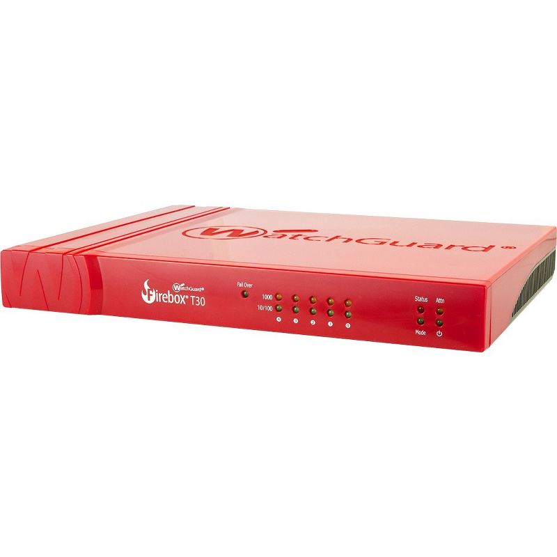 WatchGuard Firebox T30 with 3-yr Basic Security Suite (US) - 5 Port - 10/100/1000Base-T - Gigabit Ethernet