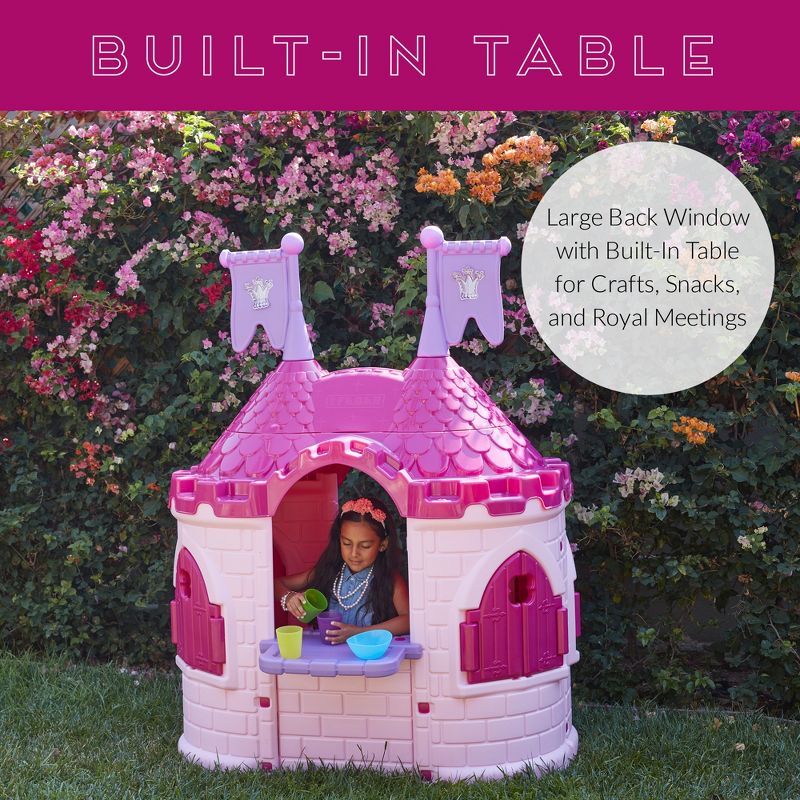 ECR4Kids Junior Princess Palace Playhouse, Pink Castle Play House  Indoor or Outdoor Play