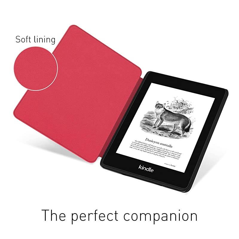 Fabric Case for Kindle Paperwhite 10th 2018 - Thinnest&Lightest Smart Cover with Auto Wake/Sleep - Support Back Cover adsorption(Not fit Kindle 10th 2019 or Kindle oasis3 10th 2019),K10 Pink