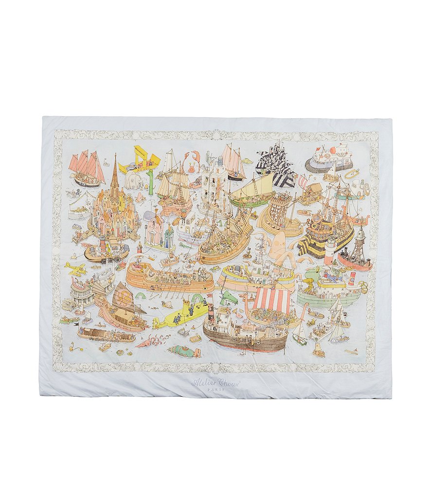 Atelier Choux Paris Baby The Ocean Academy Reversible Quilt