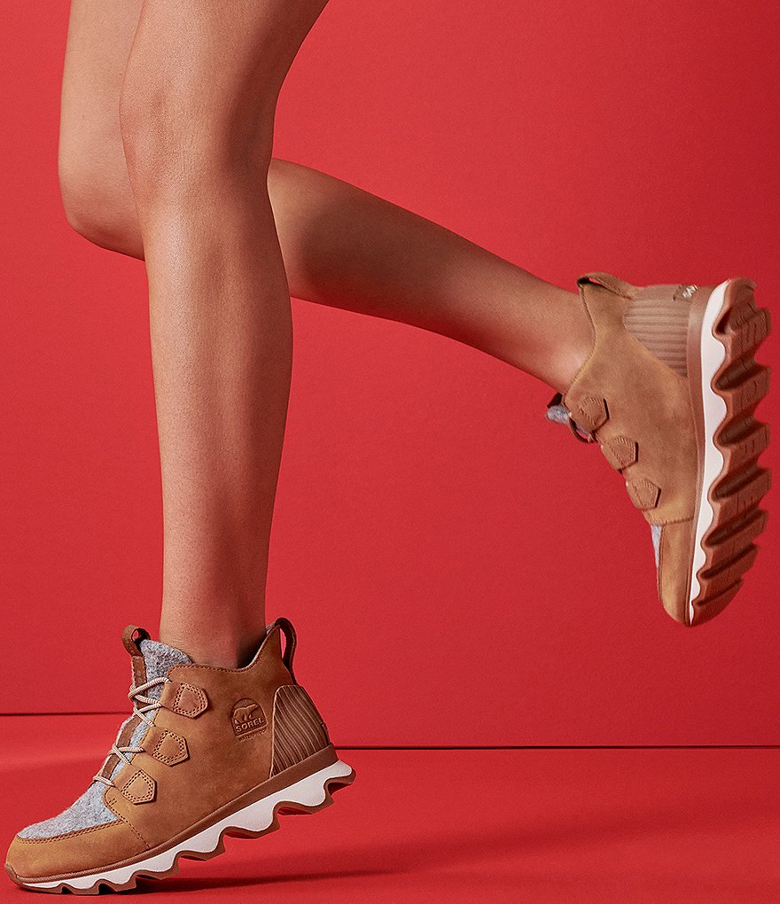 Sorel Kinetic Waterproof Leather Caribou Sneakers