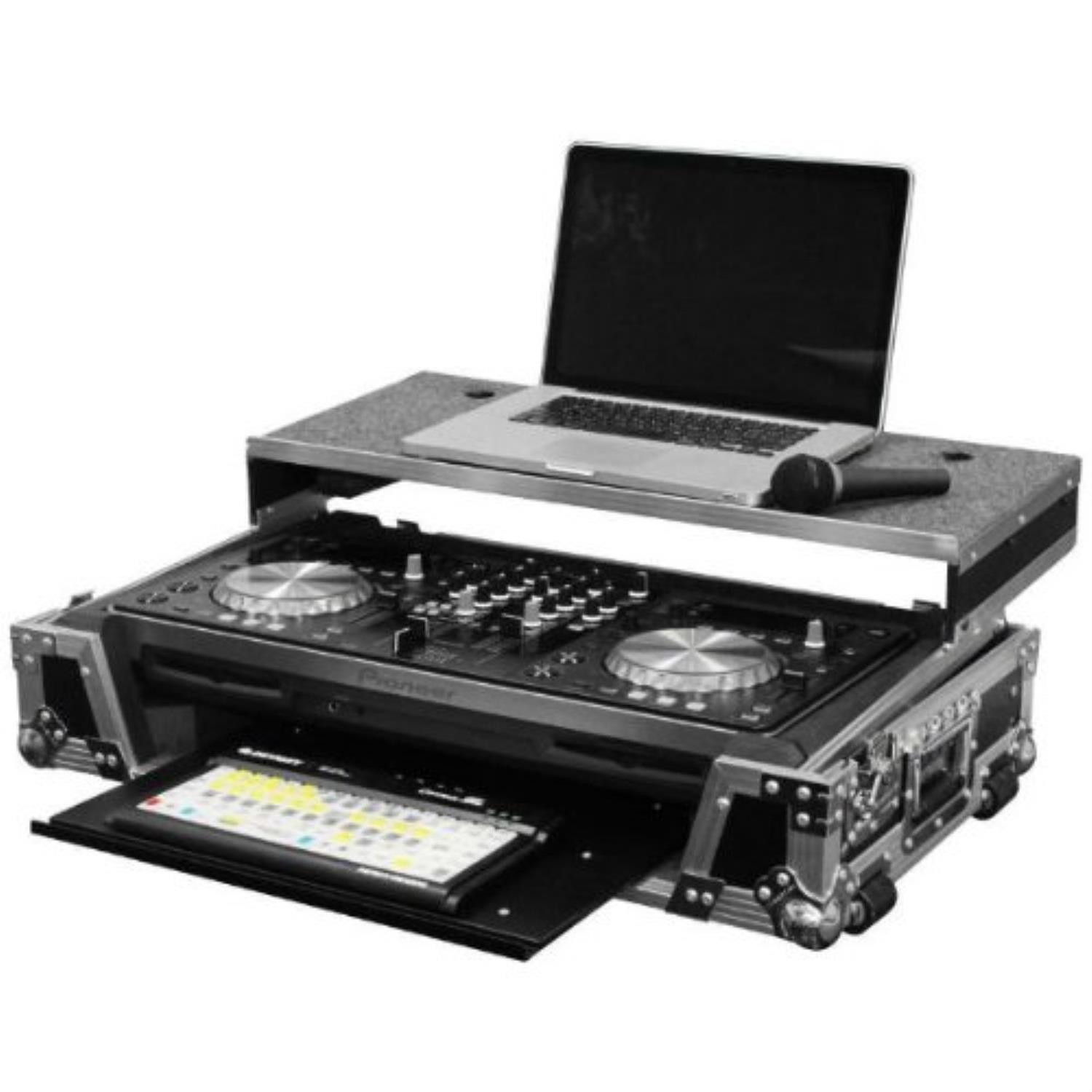Odyssey FZGSPIXDJR1GT Pioneer XDJ-R1 DJ Case w/Laptop +Glide Keyboard Tray