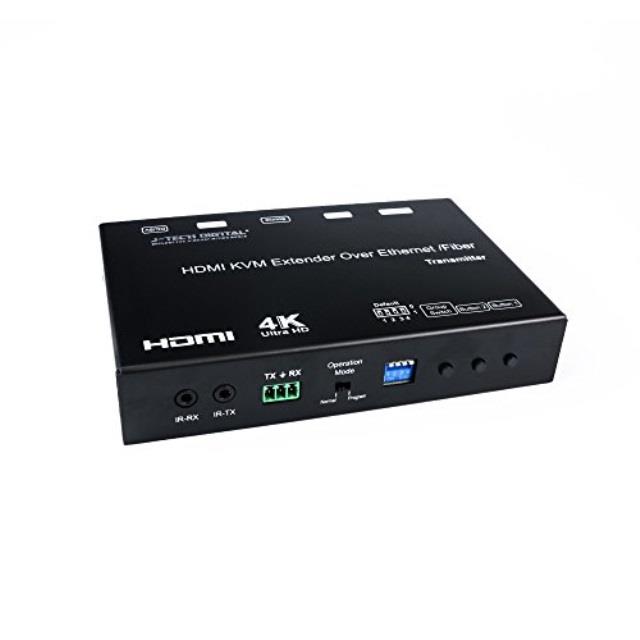 jtech digital 4k hdmi usb kvm extender/matrix extender/video wall controller over single cat5e/6 cable up to 390ft / optical fiber up to 37 mile transmitter