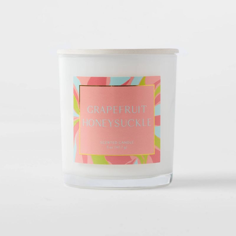 5oz Glass Jar Grapefruit Honeysuckle Candle - Opalhouse™