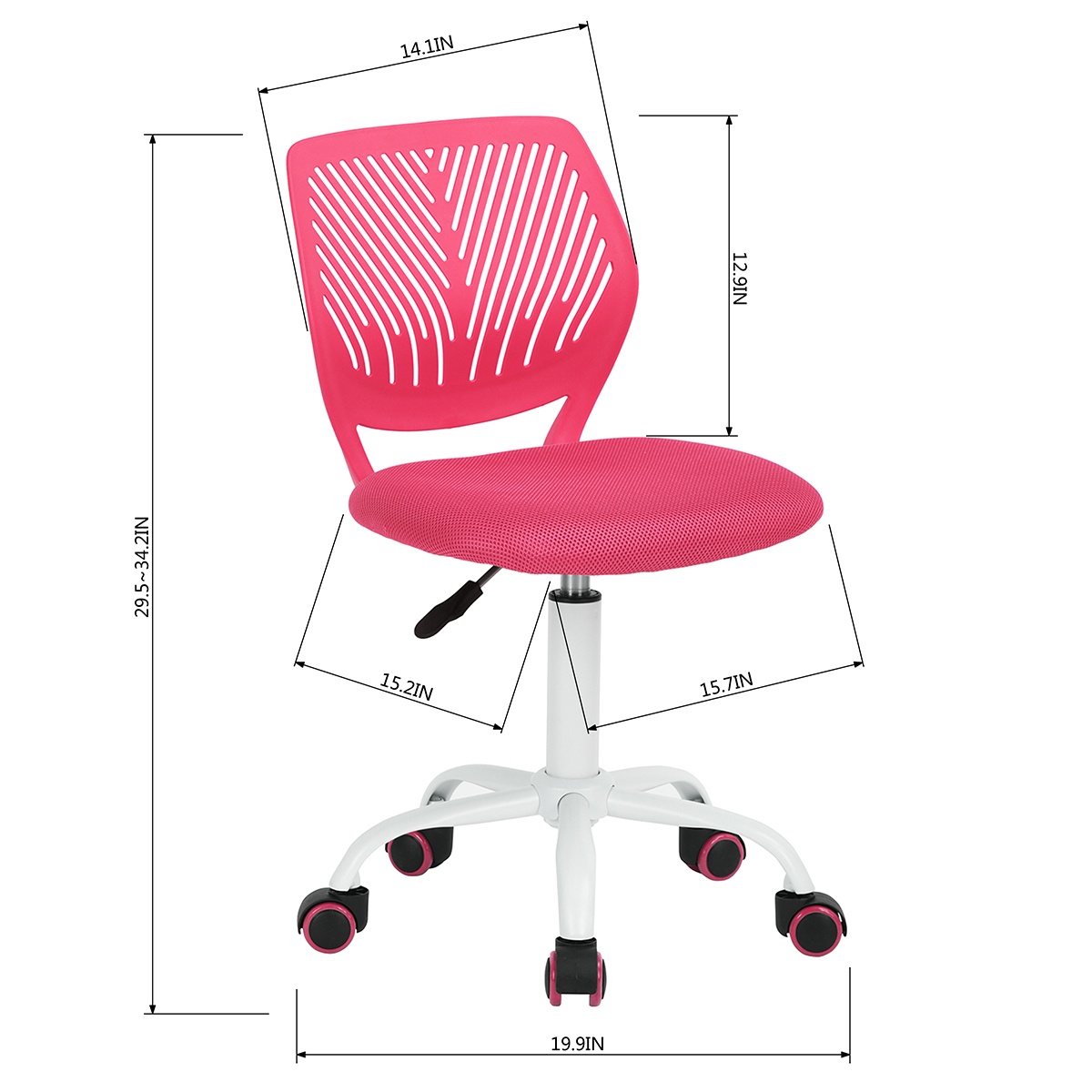 FurnitureR Child Task Chair Height Adjustable Student Teens Desk Computer Office Chair,Multiple Colors