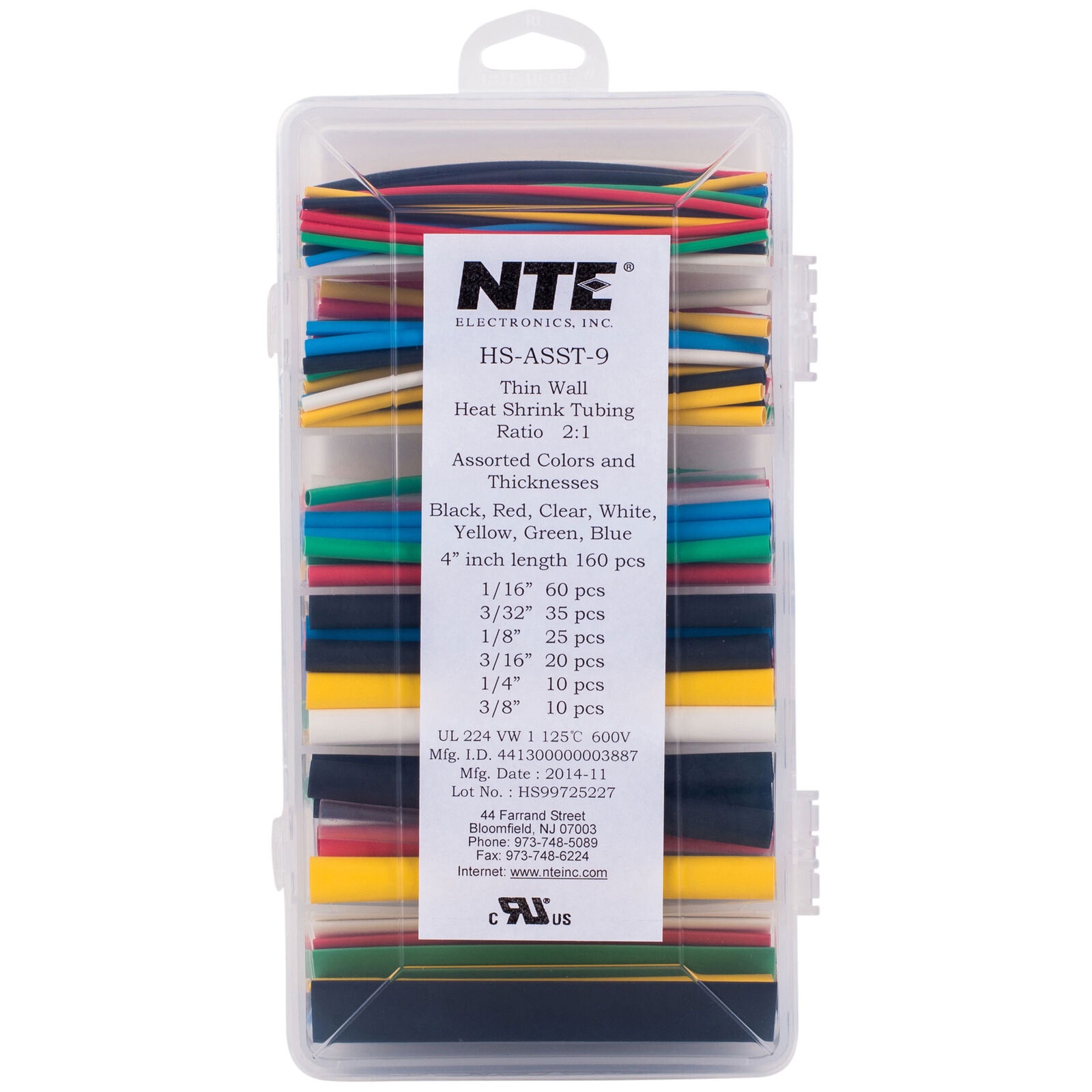 NTE HG-HS-9 NTE HG-HS-9 Assorted Color 4" Heat Shrink Kit wi