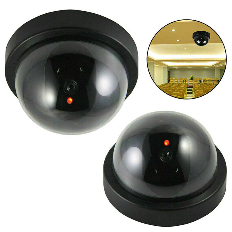 Dummy CCTV Security Camera Surveillance Cam with Fake IR LED Flashing Light Outdoor Indoor Wireless Battery Powered Work Eyeball Camera